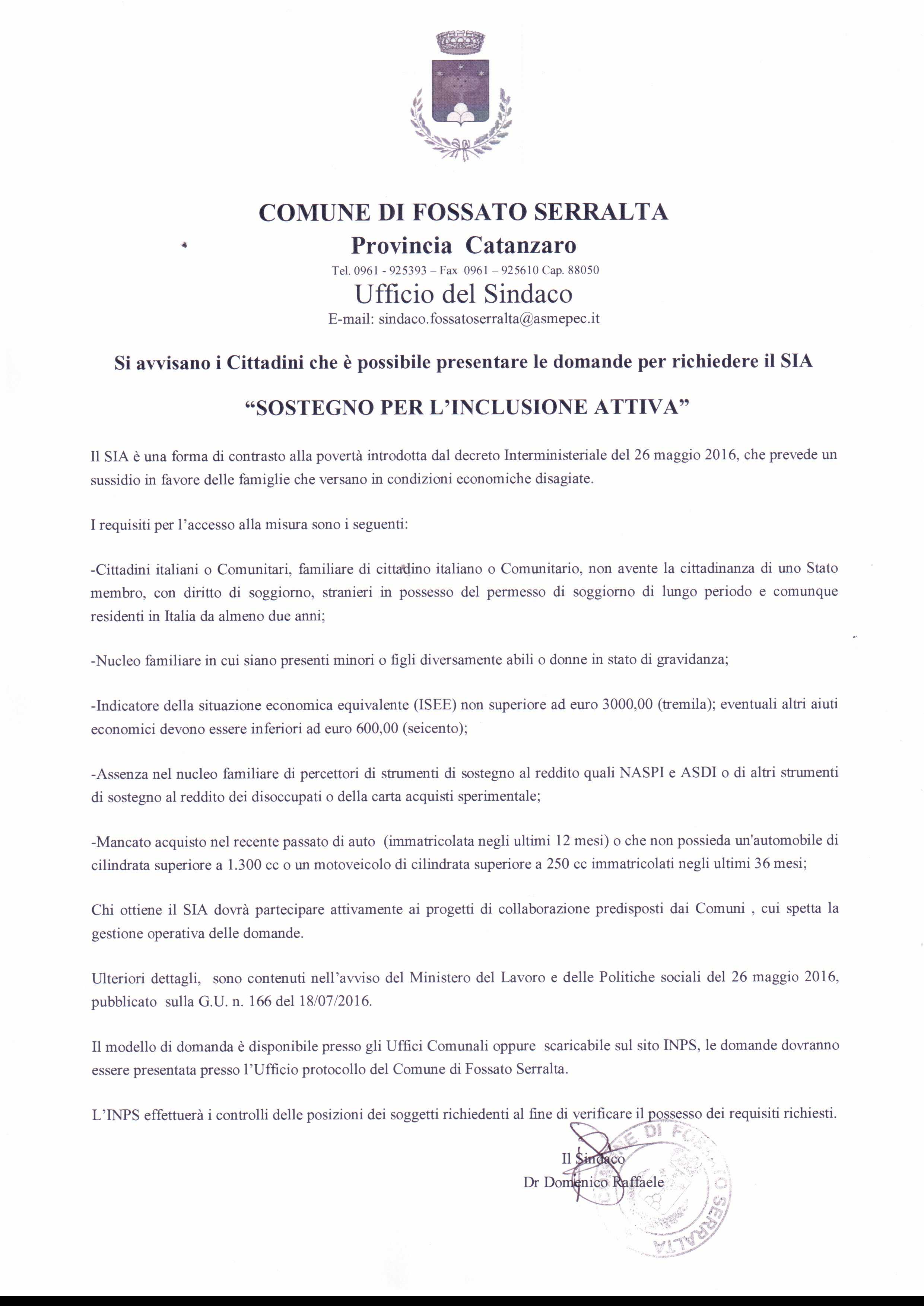 AVVISO SIA AVVISO SIA